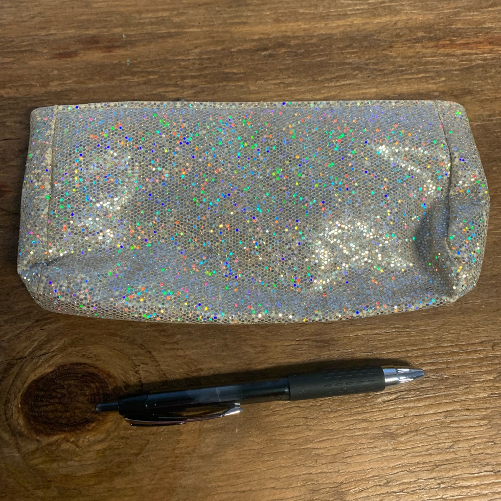 Bare Escentuals Gold Glitter Makeup Bag